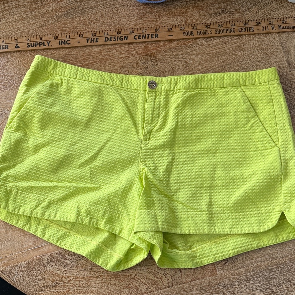 Lilly Pulitzer Bright Yellow High Waist Shorts
